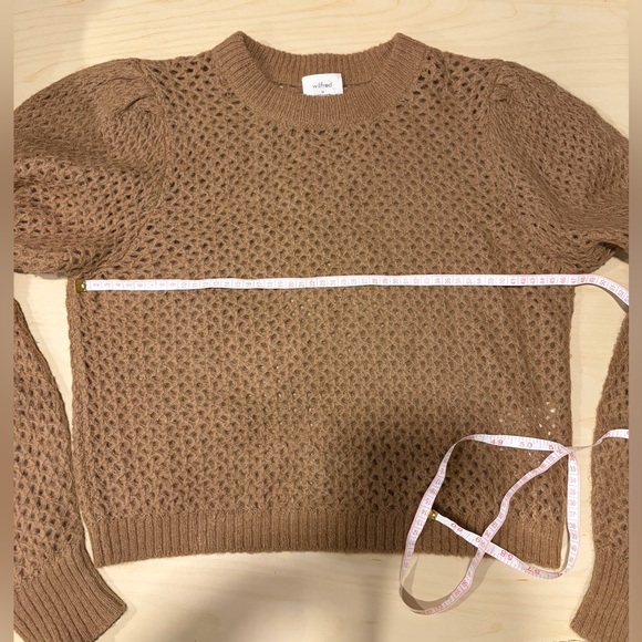 Wilfred (Aritzia) Open Knit Crop Alpaca Blend Sweater – Medium - Picture 8 of 10